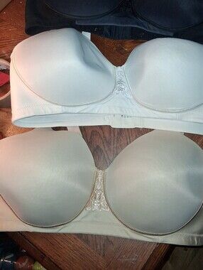 Vanity Fair Strapless Smooth Foam Bras in Black, White, Beige